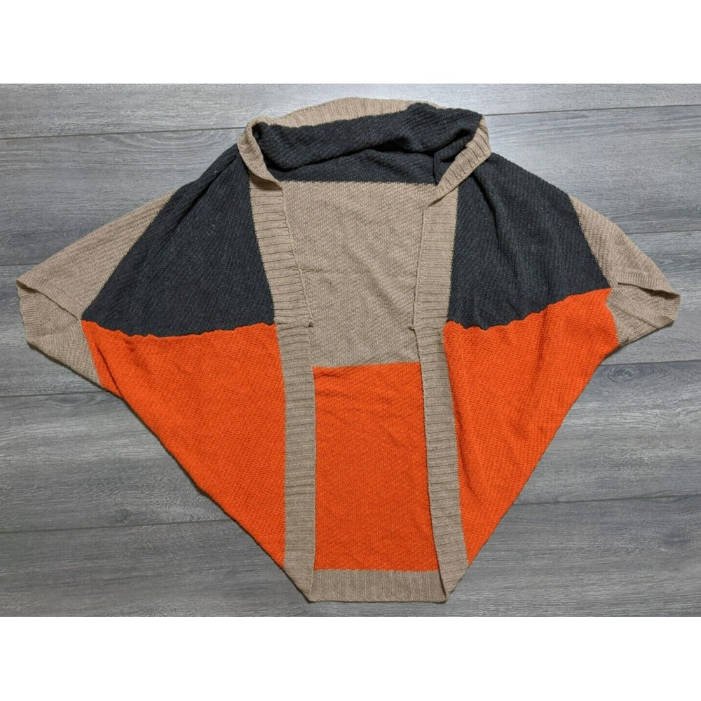 SHEIN Sweater Adult Large Colorblock Knit Cardigan Cape Womens